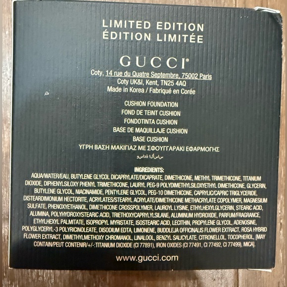Gucci Cushion de Beauté Limited Luminous SPF 20 Moisturizing Foundation - Picture 2 of 10